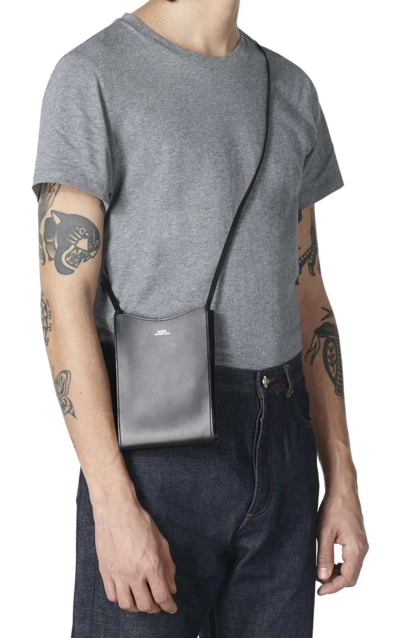 A.P.C. Jamie Neck Pouch Black - Image 2