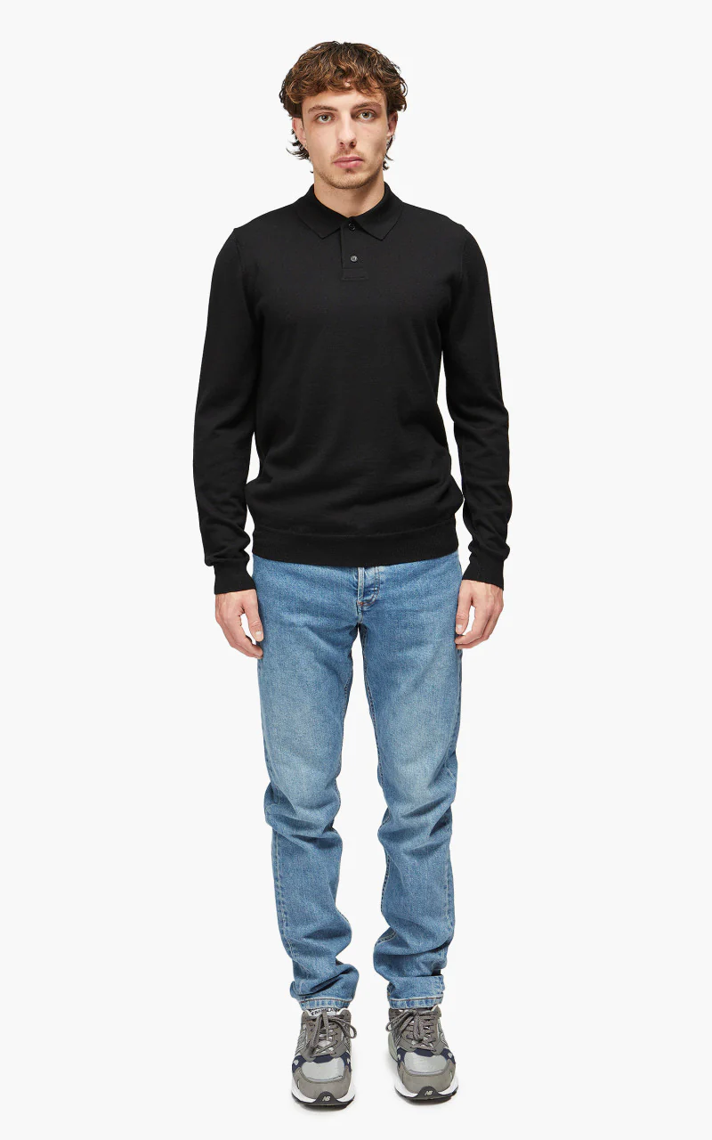 A.P.C. Jerry Polo Shirt Black - Image 2