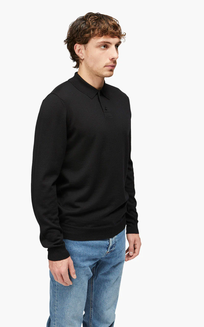 A.P.C. Jerry Polo Shirt Black - Image 4