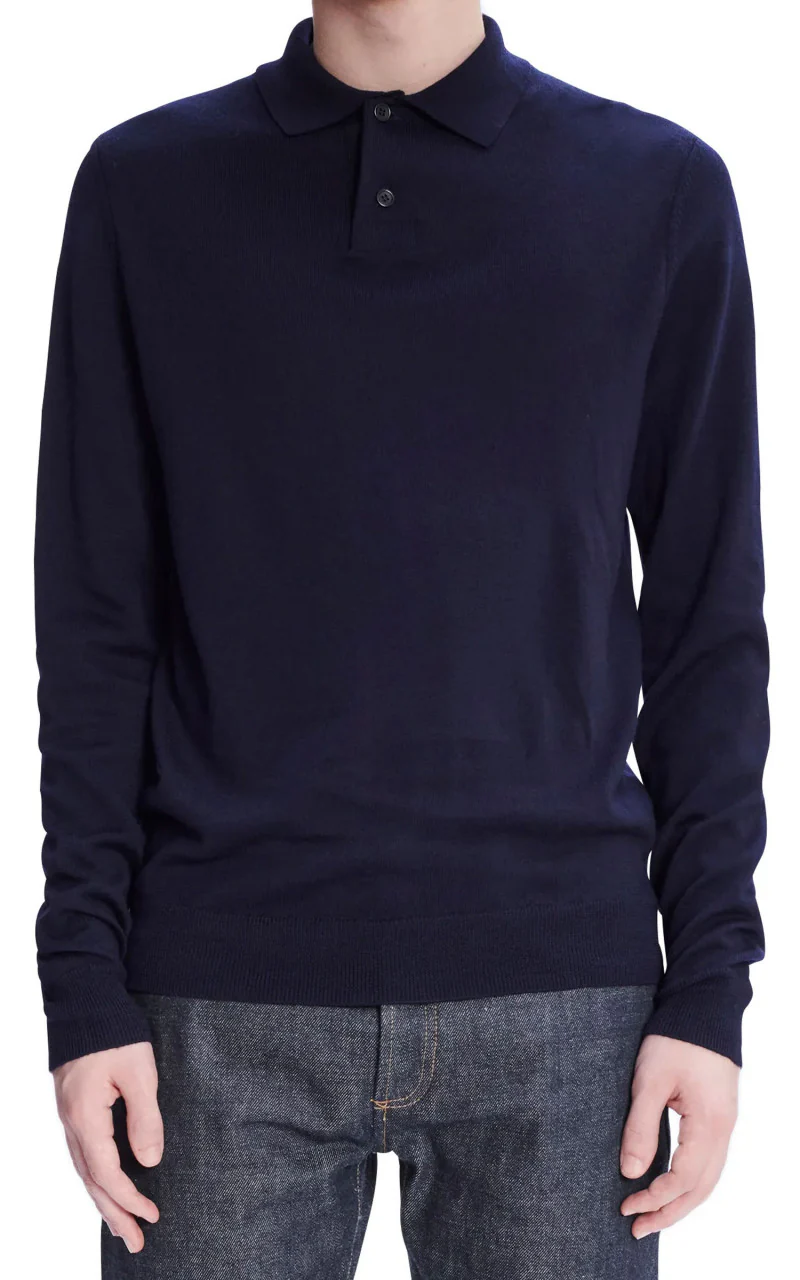A.P.C. Jerry Polo Shirt Dark Navy - Image 4