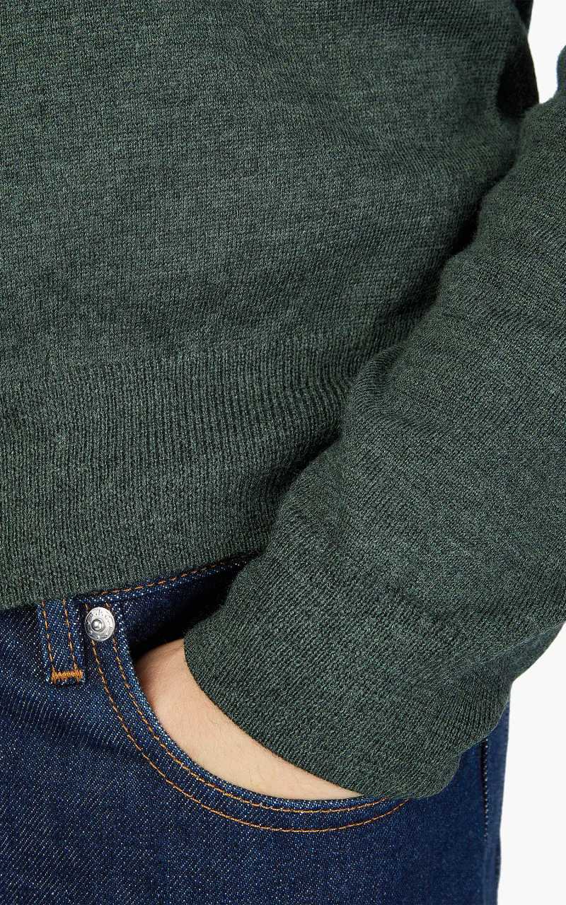 A.P.C. Jerry Polo Shirt Heather Green - Image 6