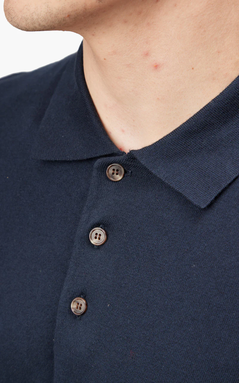 A.P.C. New Gregoire Polo Shirt Dark Navy - Image 4