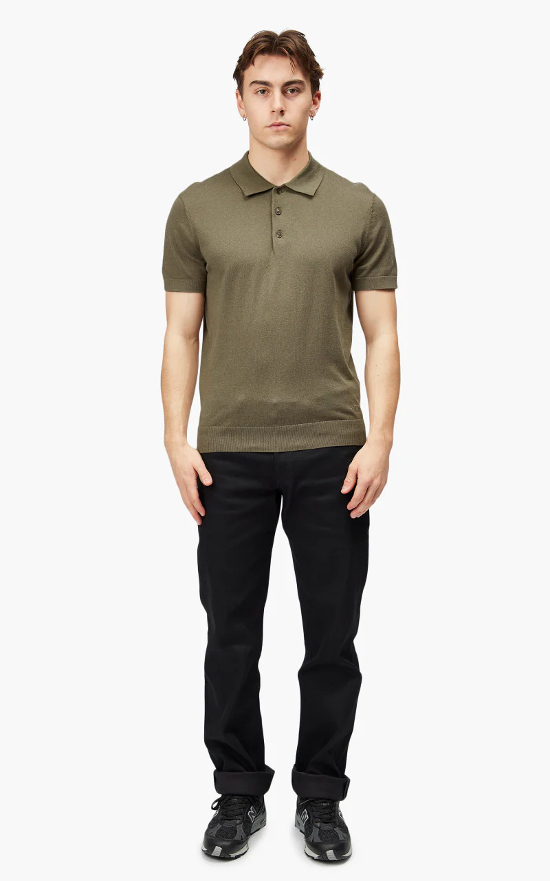 A.P.C. New Gregoire Polo Shirt Khaki - Image 2