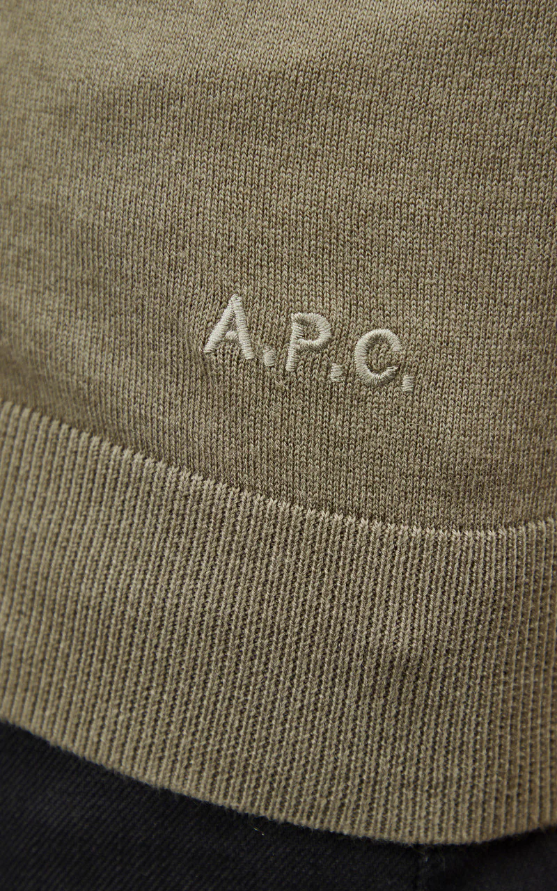A.P.C. New Gregoire Polo Shirt Khaki - Image 5