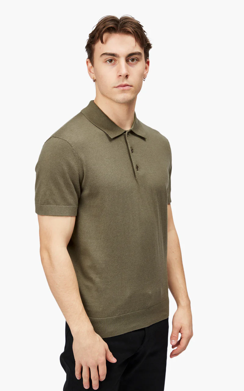 A.P.C. New Gregoire Polo Shirt Khaki - Image 6