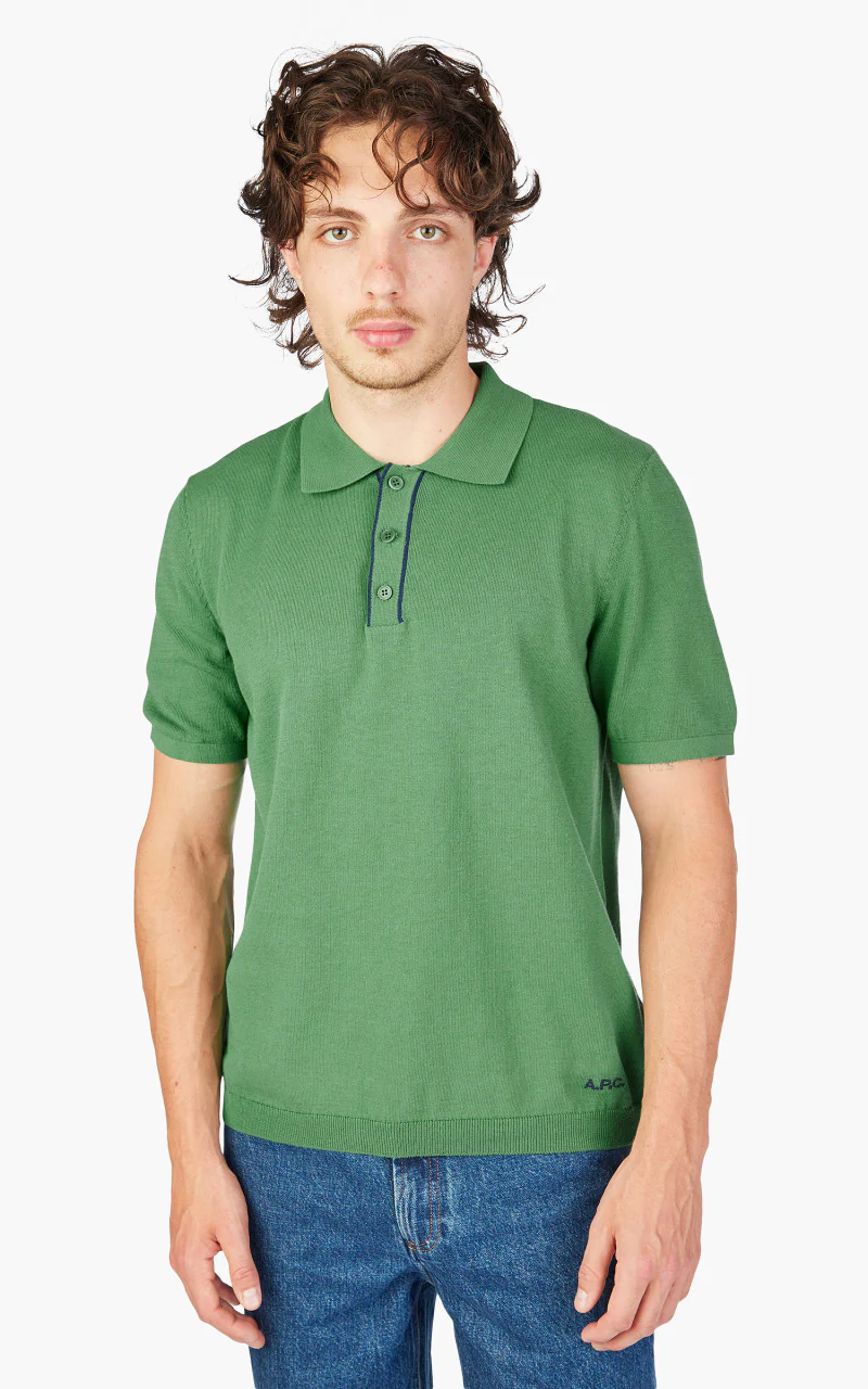 A.P.C. Polo Jacky Vert/Marine - Image 4