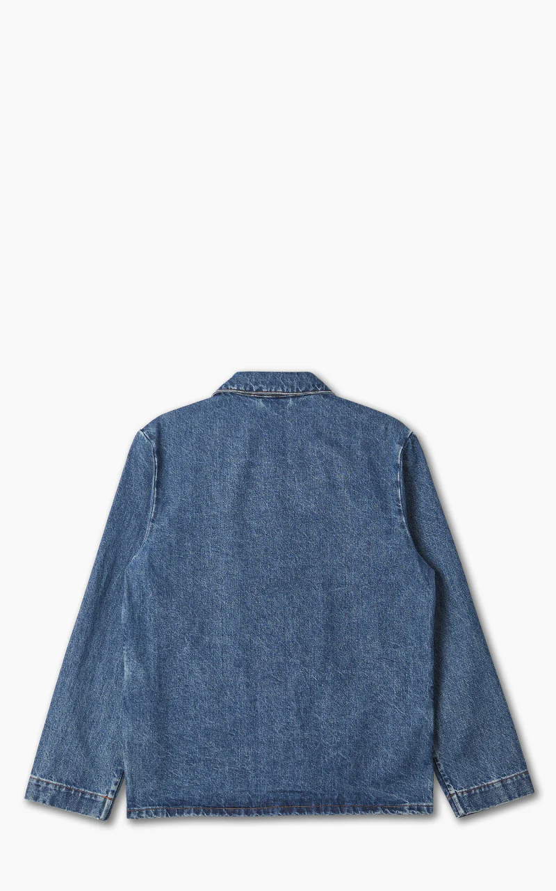 A.P.C. Veste Kerlouan Logo Denim Stonewashed Indigo - Image 3