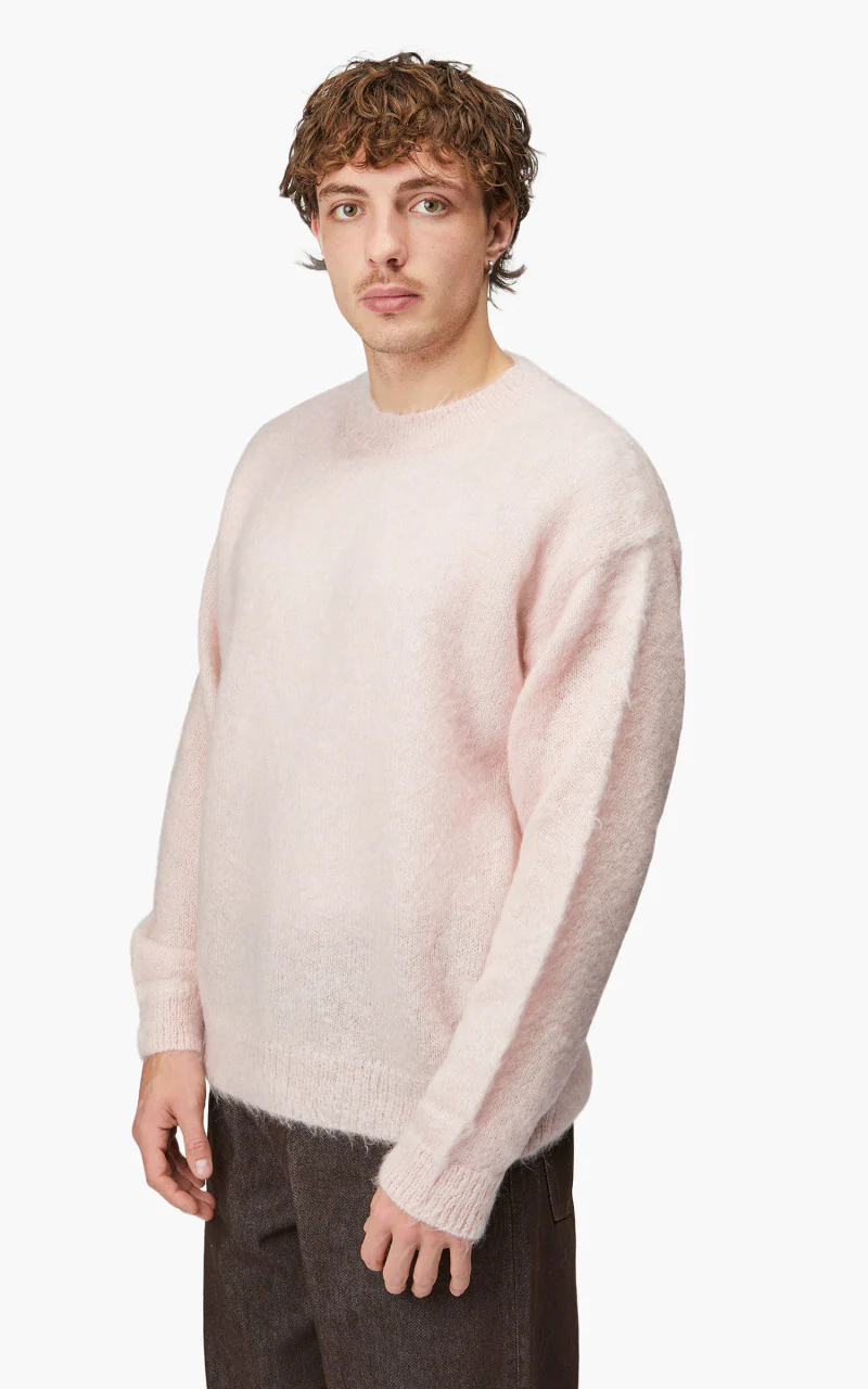 Auralee Brushed Super Kid Mohair Knit P/O Light Pink - Image 3