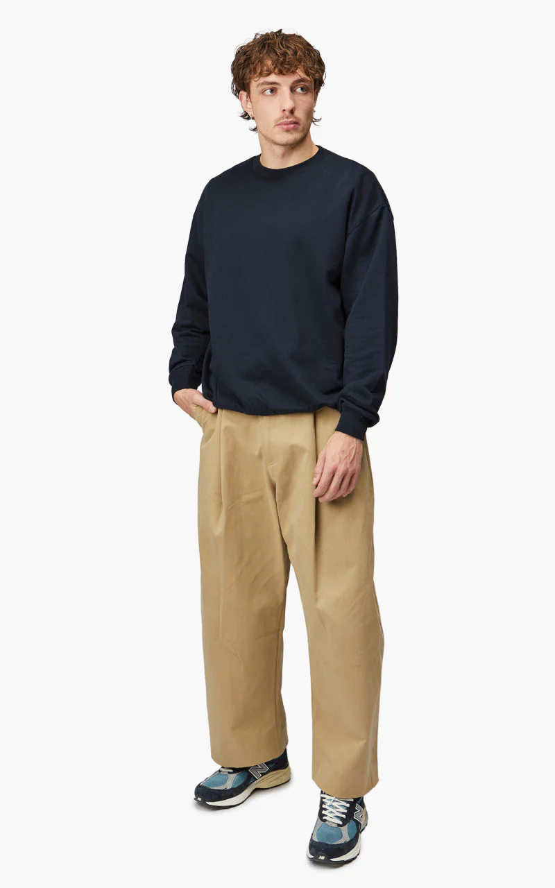 Auralee Elastic High Gauge Sweat P/O Dark Navy - Image 2