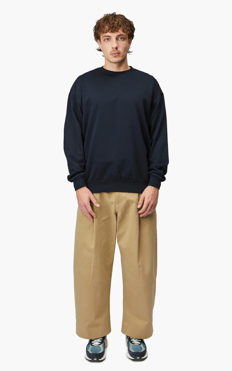 Auralee Elastic High Gauge Sweat P/O Dark Navy - Image 3