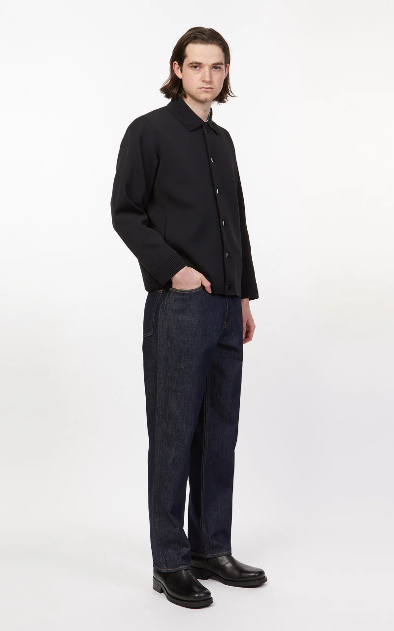Auralee Hard Twist Denim Wide Pants Indigo - Image 4