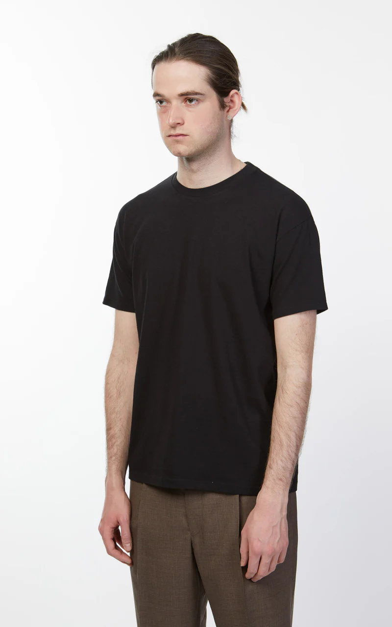 Auralee Seamless Crew Neck Tee Black - Image 4