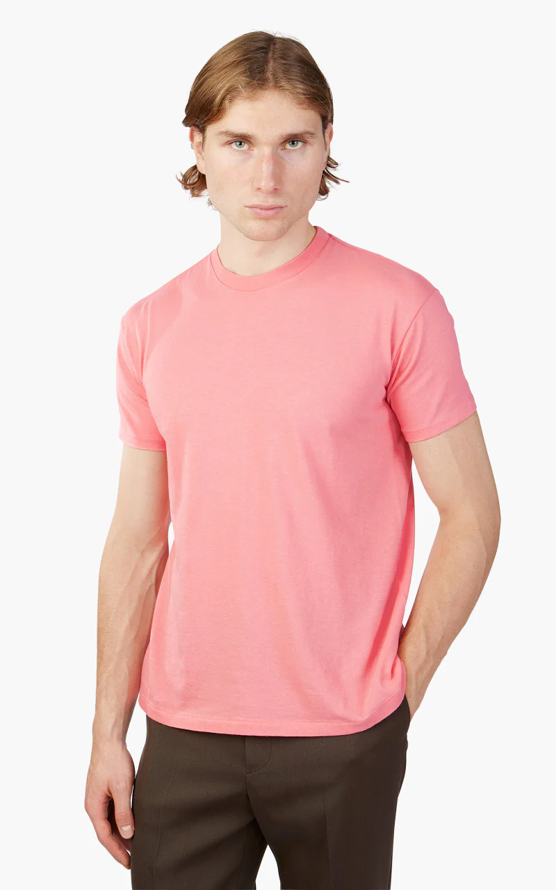 Auralee Seamless Crew Neck Tee Pink - Image 2