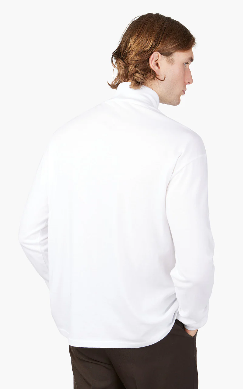 Auralee Seamless Hi Neck L/S Tee White - Image 5