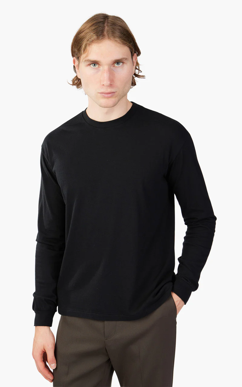 Auralee Seamless L/S Tee Black - Image 3