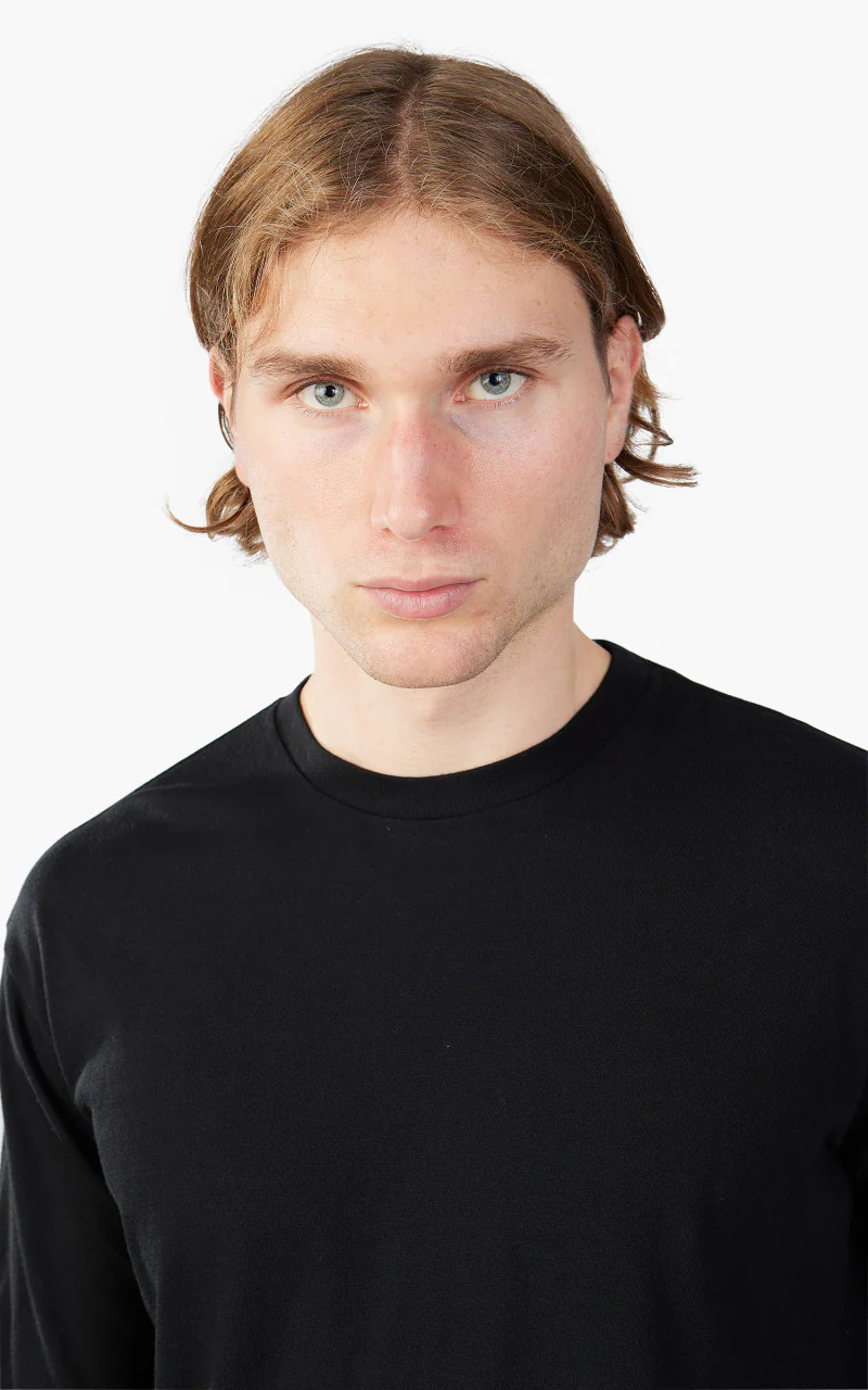 Auralee Seamless L/S Tee Black - Image 4