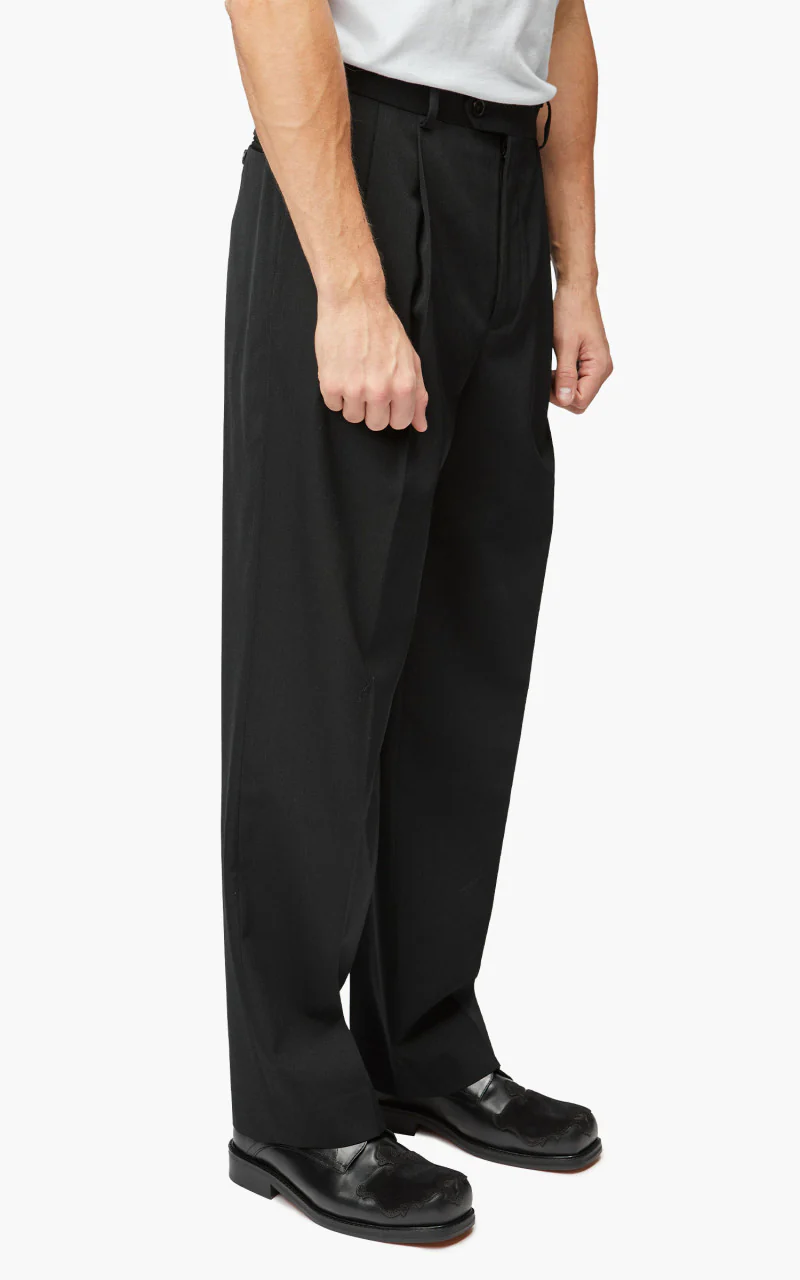 Auralee Super Fine Wool Cotton Twill Slacks Black - Image 3