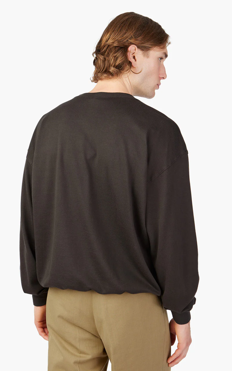 Auralee Super High Gauge Sweat Pullover Dark Brown - Image 6