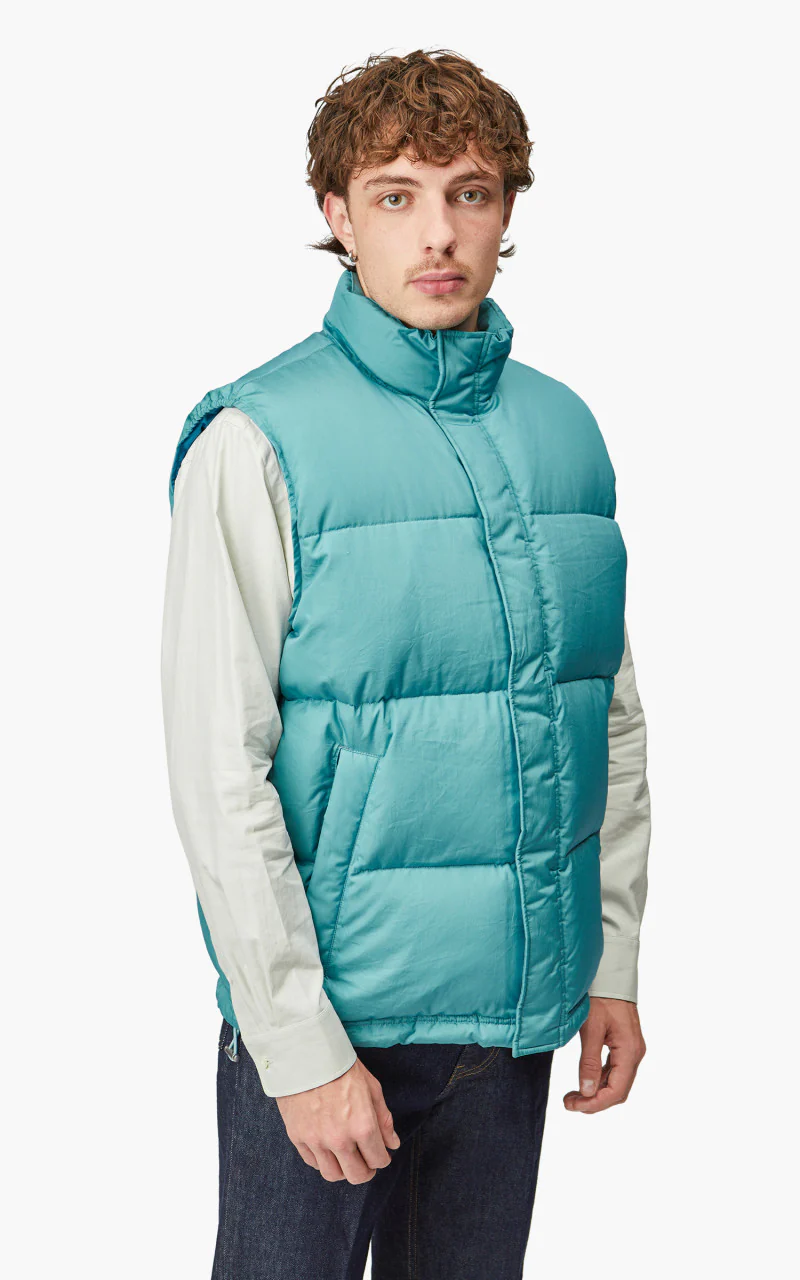 Auralee Suvin High Count Cloth Down Vest Cerulean Blue - Image 4