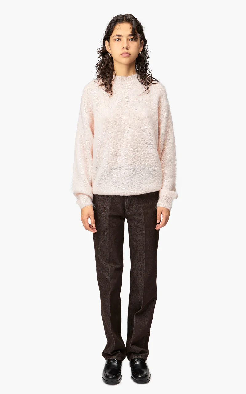Auralee W Brushed Super Kid Mohair Knit P/O Light Pink - Image 2