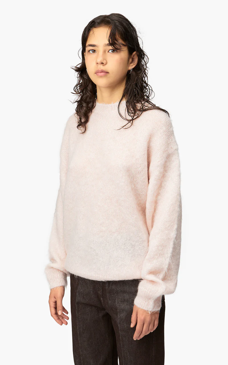 Auralee W Brushed Super Kid Mohair Knit P/O Light Pink - Image 3
