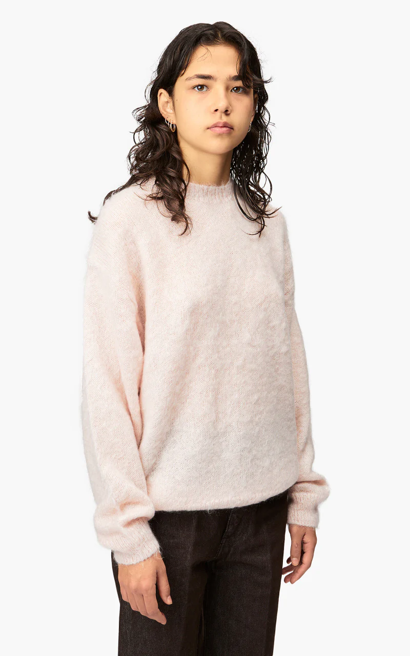 Auralee W Brushed Super Kid Mohair Knit P/O Light Pink - Image 4