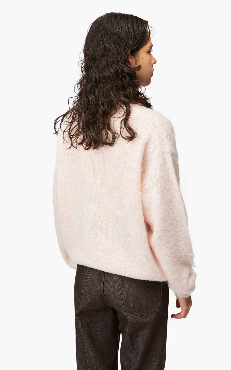 Auralee W Brushed Super Kid Mohair Knit P/O Light Pink - Image 5