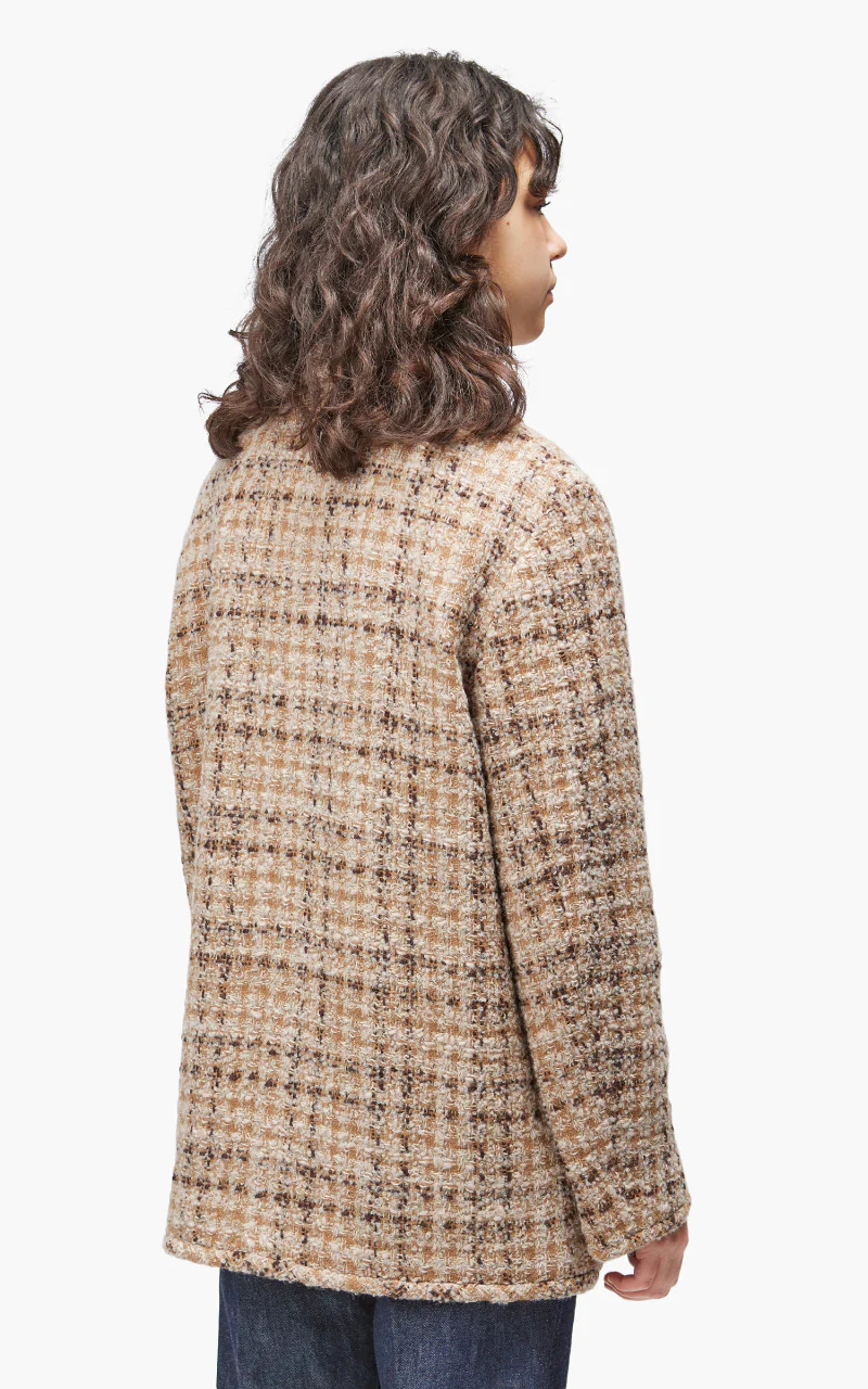 Auralee W Homespun Tweed Blouson Beige Tweed - Image 4