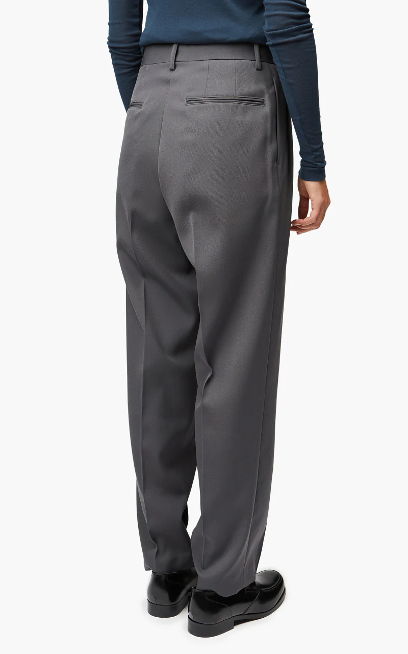 Auralee W Light Wool Max Gabardine Slacks Charcoal Grey - Image 5