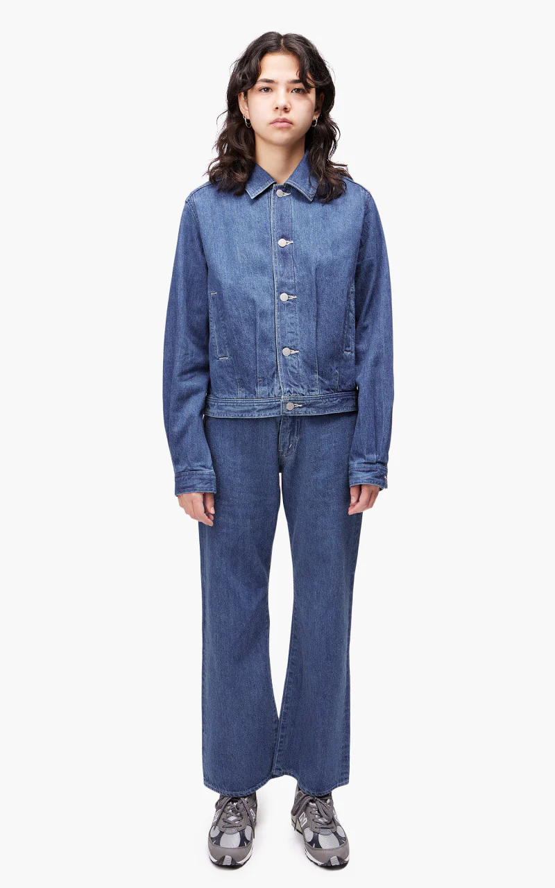 Auralee W Selvedge Light Denim Blouson Light Indigo - Image 2