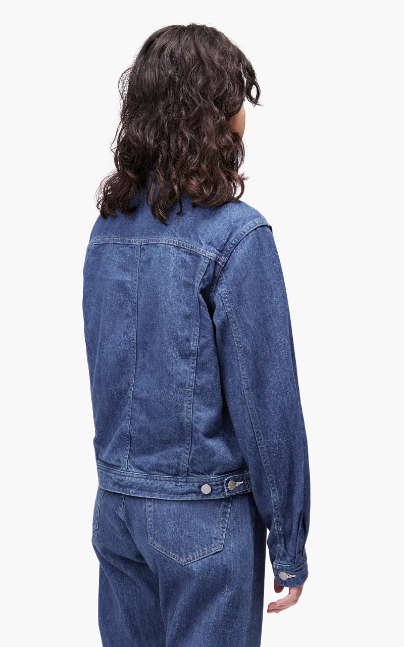 Auralee W Selvedge Light Denim Blouson Light Indigo - Image 4