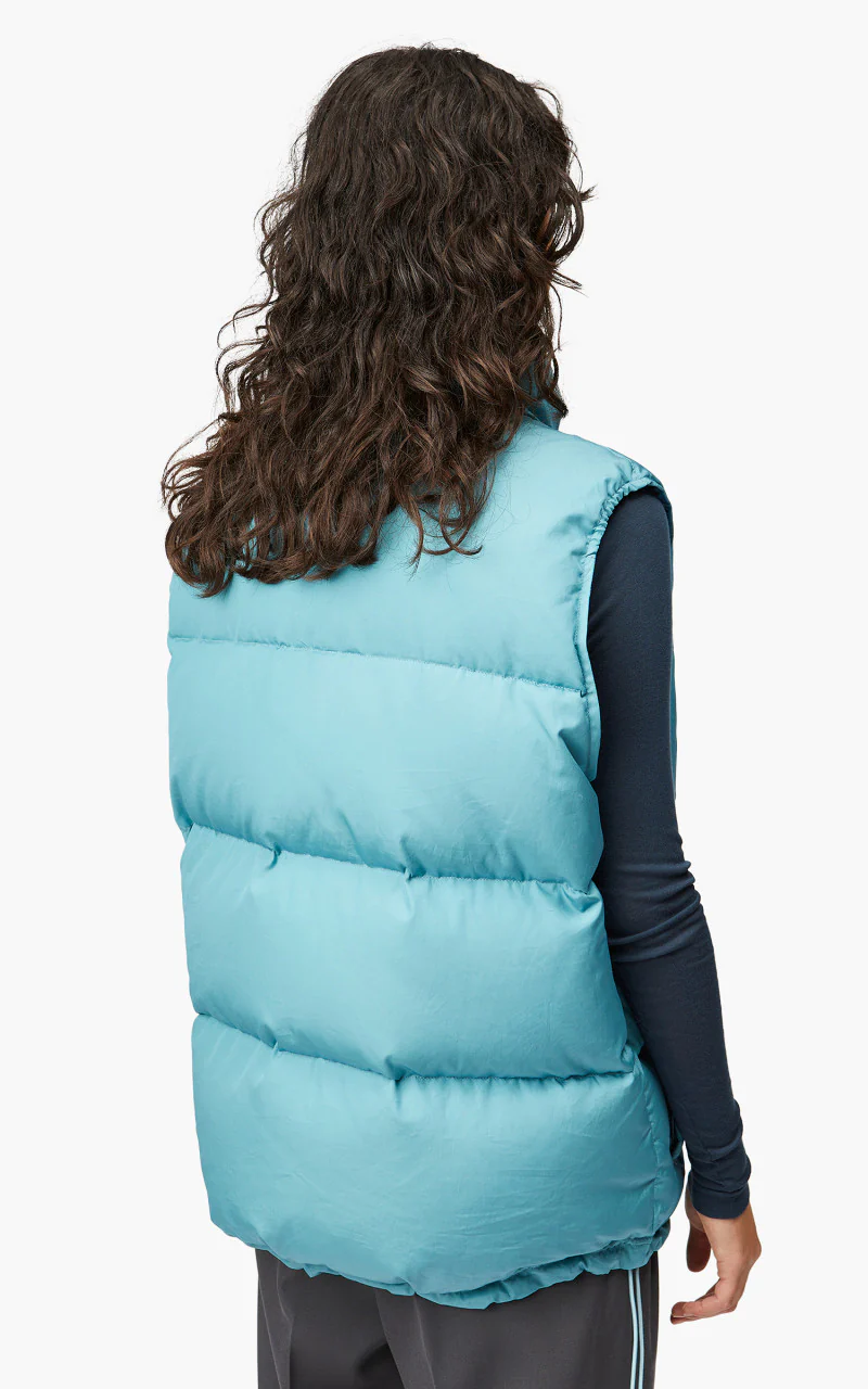 Auralee W Suvin High Count Cloth Down Vest Cerulean Blue - Image 5