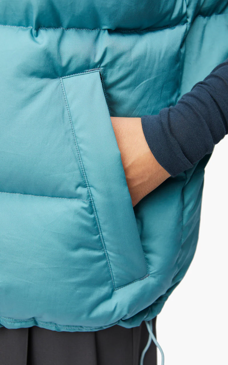 Auralee W Suvin High Count Cloth Down Vest Cerulean Blue - Image 7