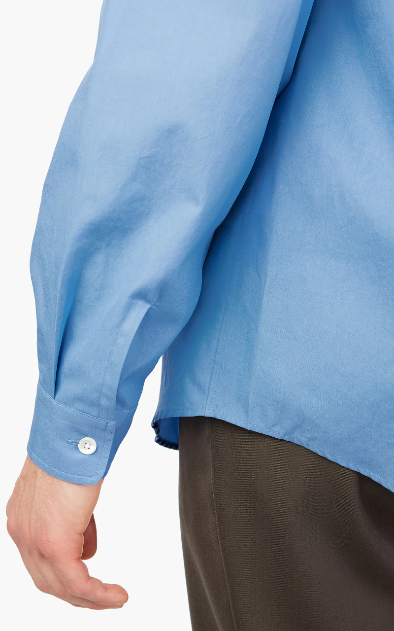 Auralee Washed Finx Twill Big Shirt Blue - Image 6