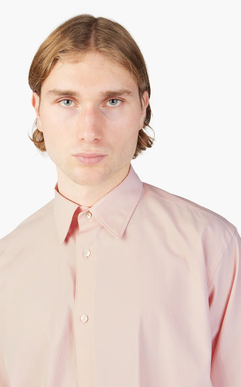 Auralee Washed Finx Twill Big Shirt Pink - Image 4