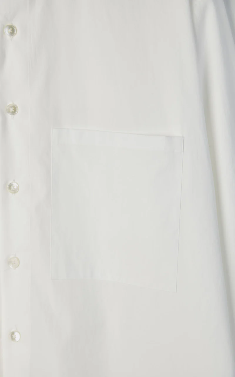 Auralee Washed Finx Twill Big Shirt White - Image 2