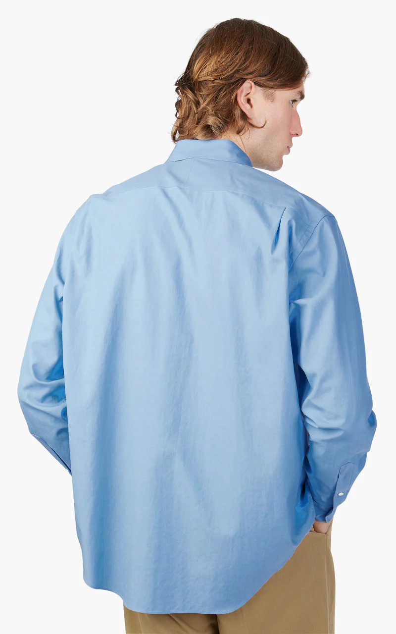 Auralee Washed Finx Twill Shirt Blue - Image 5