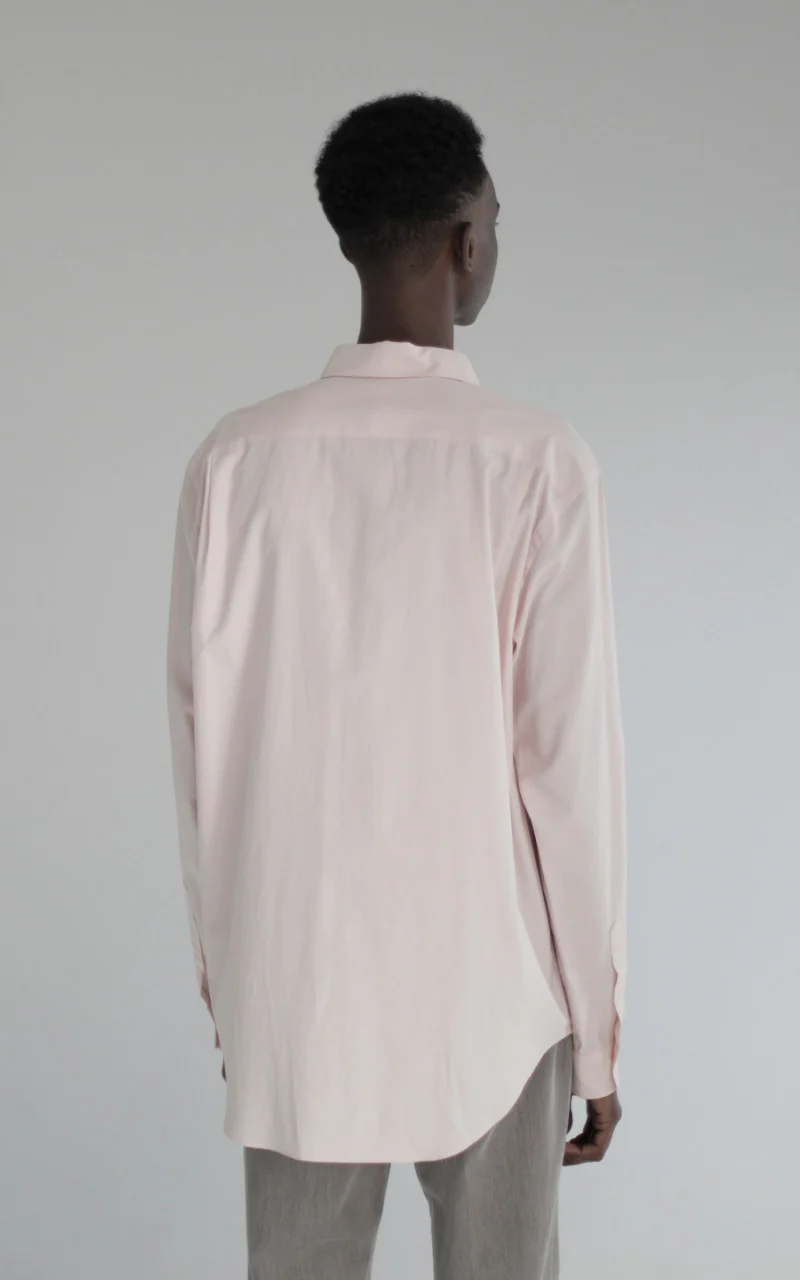Auralee Washed Finx Twill Shirt Light Pink - Image 4