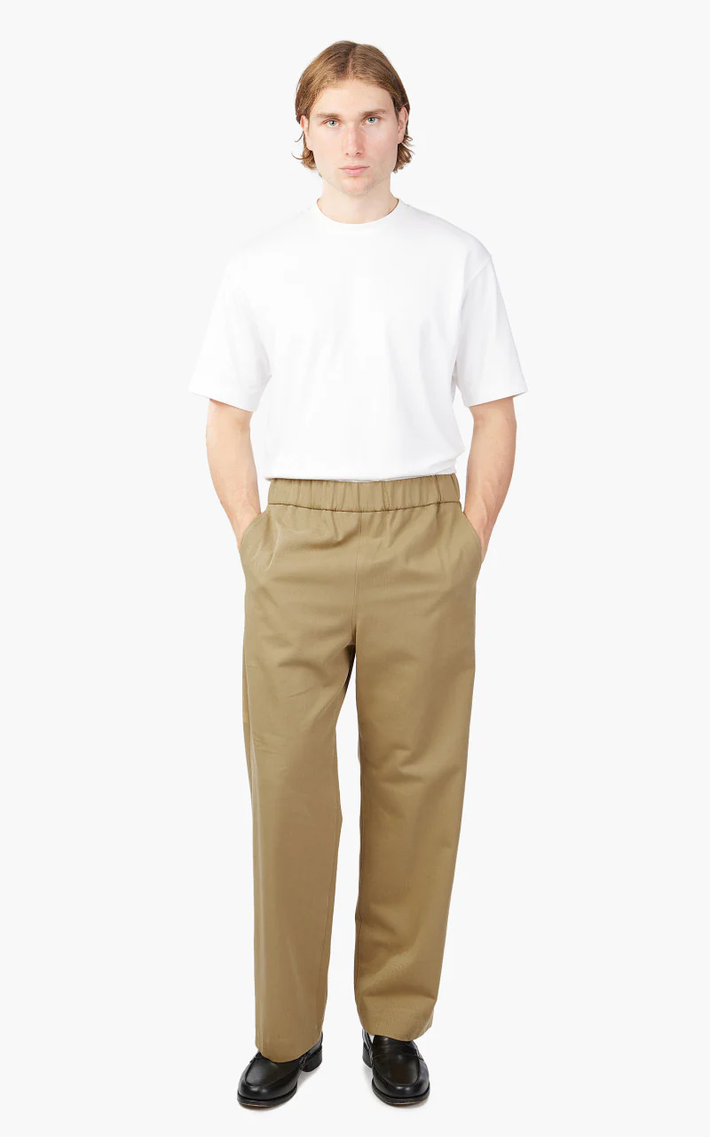Auralee Washed Heavy Chino Easy Pants Light Brown - Image 5