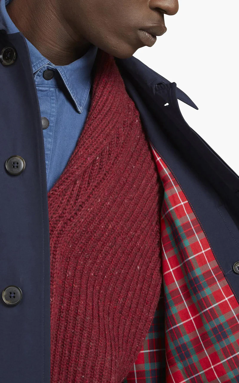 Baracuta G12 Baracuta Cloth Trench Coat Navy - Image 3
