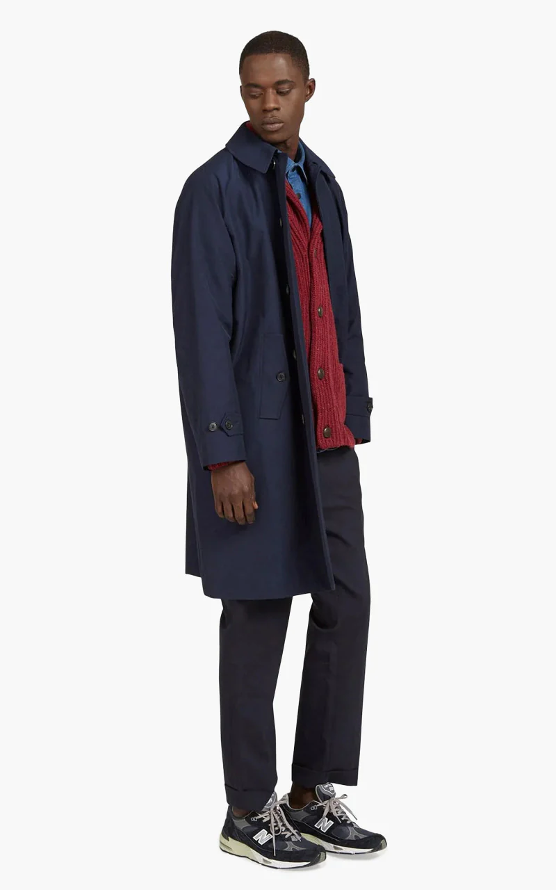 Baracuta G12 Baracuta Cloth Trench Coat Navy - Image 4