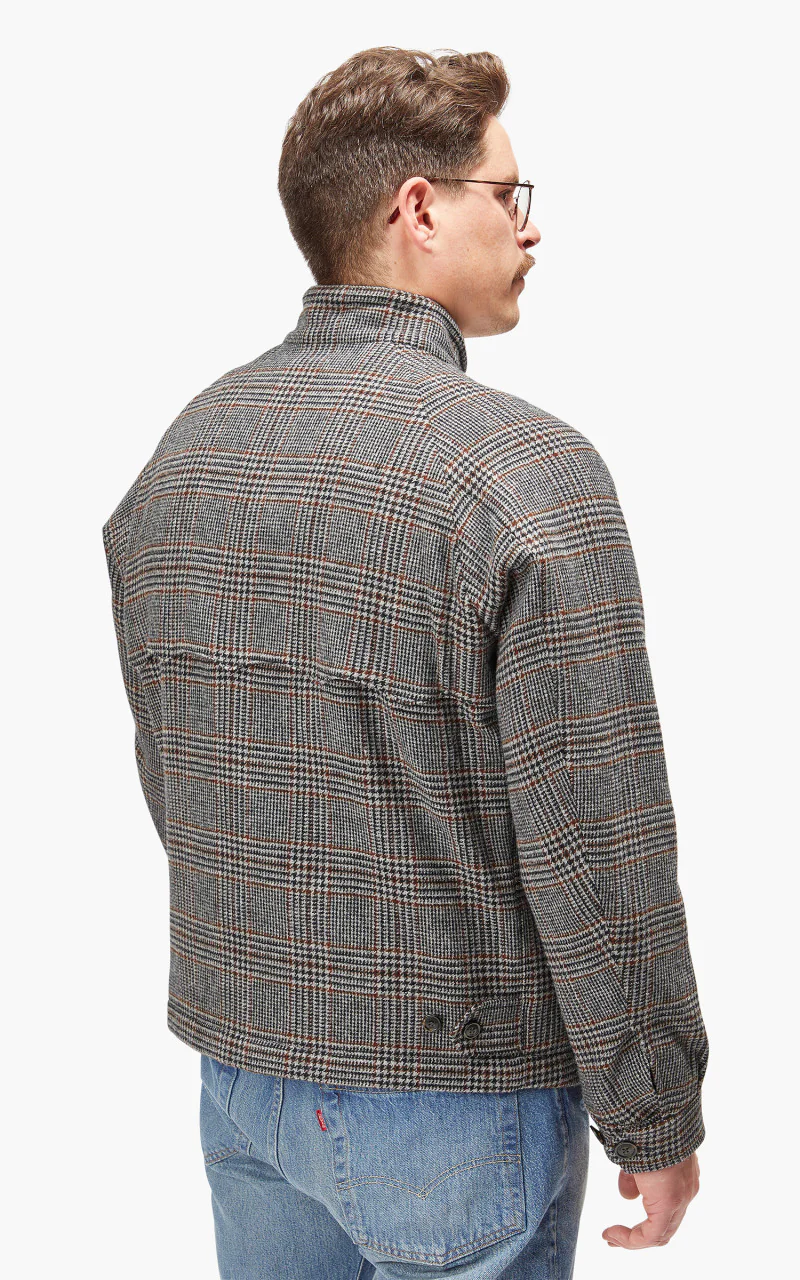 Baracuta G4 Authentic Fit Wool Jacket Prince Of Wales Grey - Image 7