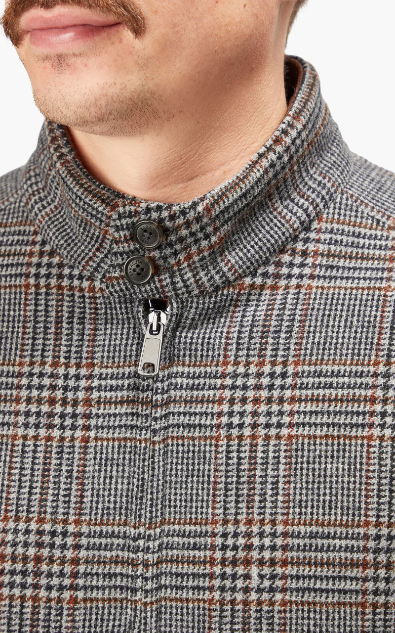 Baracuta G4 Authentic Fit Wool Jacket Prince Of Wales Grey - Image 8
