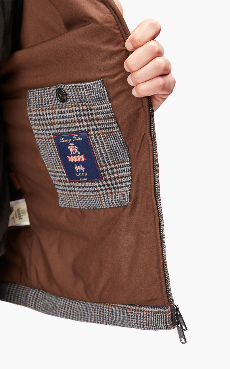 Baracuta G4 Authentic Fit Wool Jacket Prince Of Wales Grey - Image 9