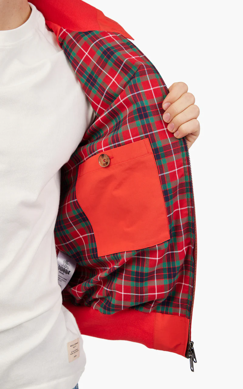 Baracuta G9 Classic Harrington Jacket Fiery Red - Image 7