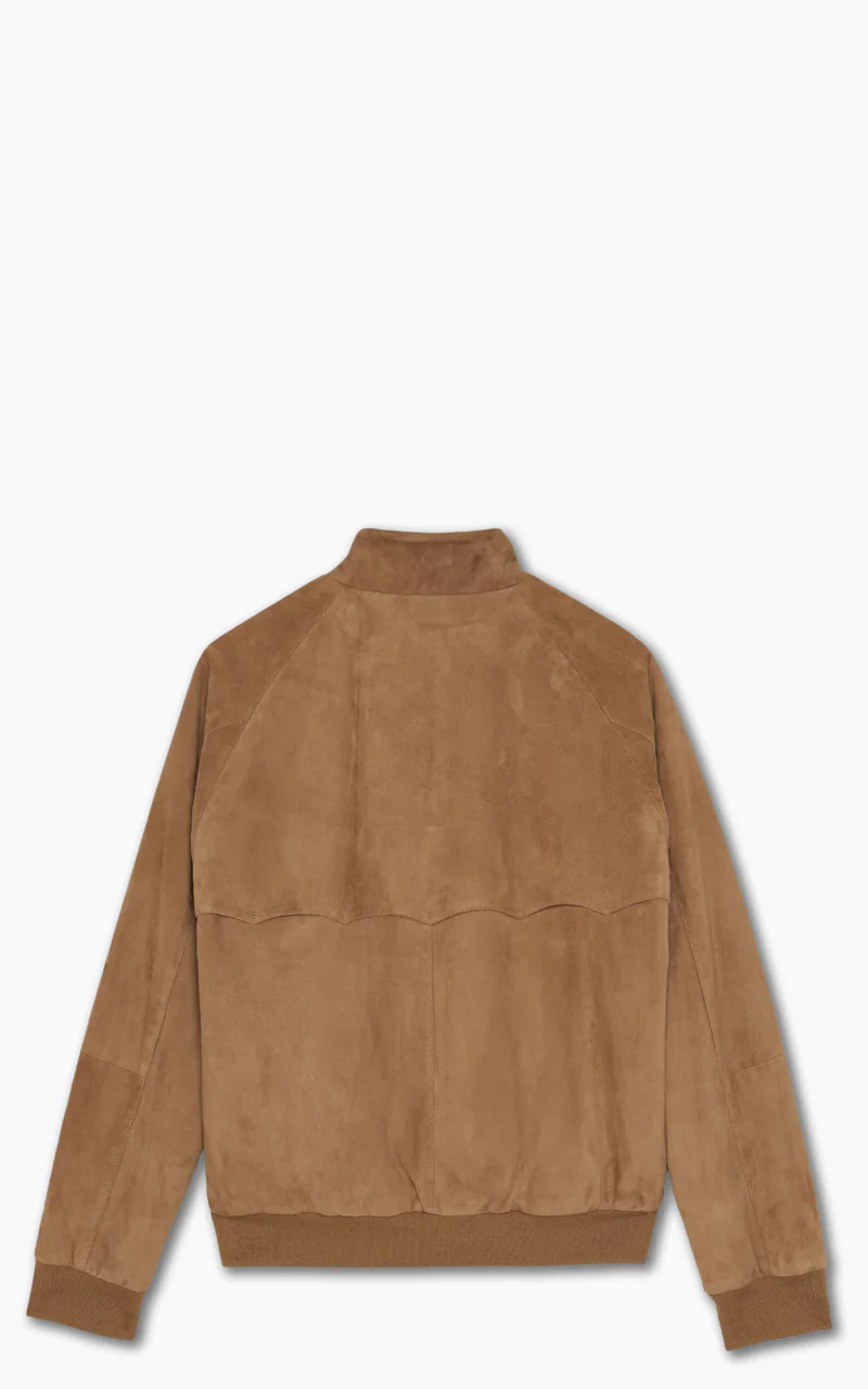 Baracuta G9 Suede Classic Harrington Jacket Tobacco - Image 7