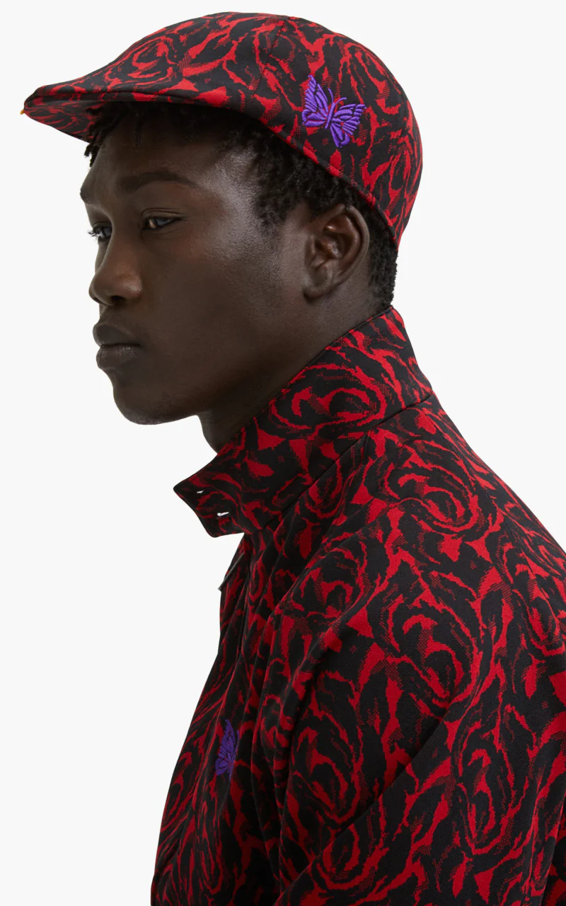 Baracuta x Needles Jacquard Hunting Hat Red - Image 3