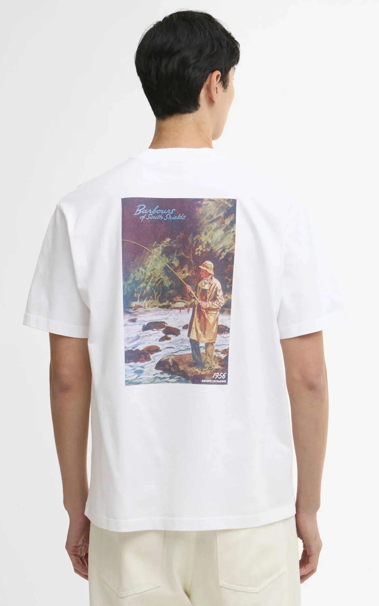Barbour 1956 Graphic Oversized T-Shirt White - Image 2