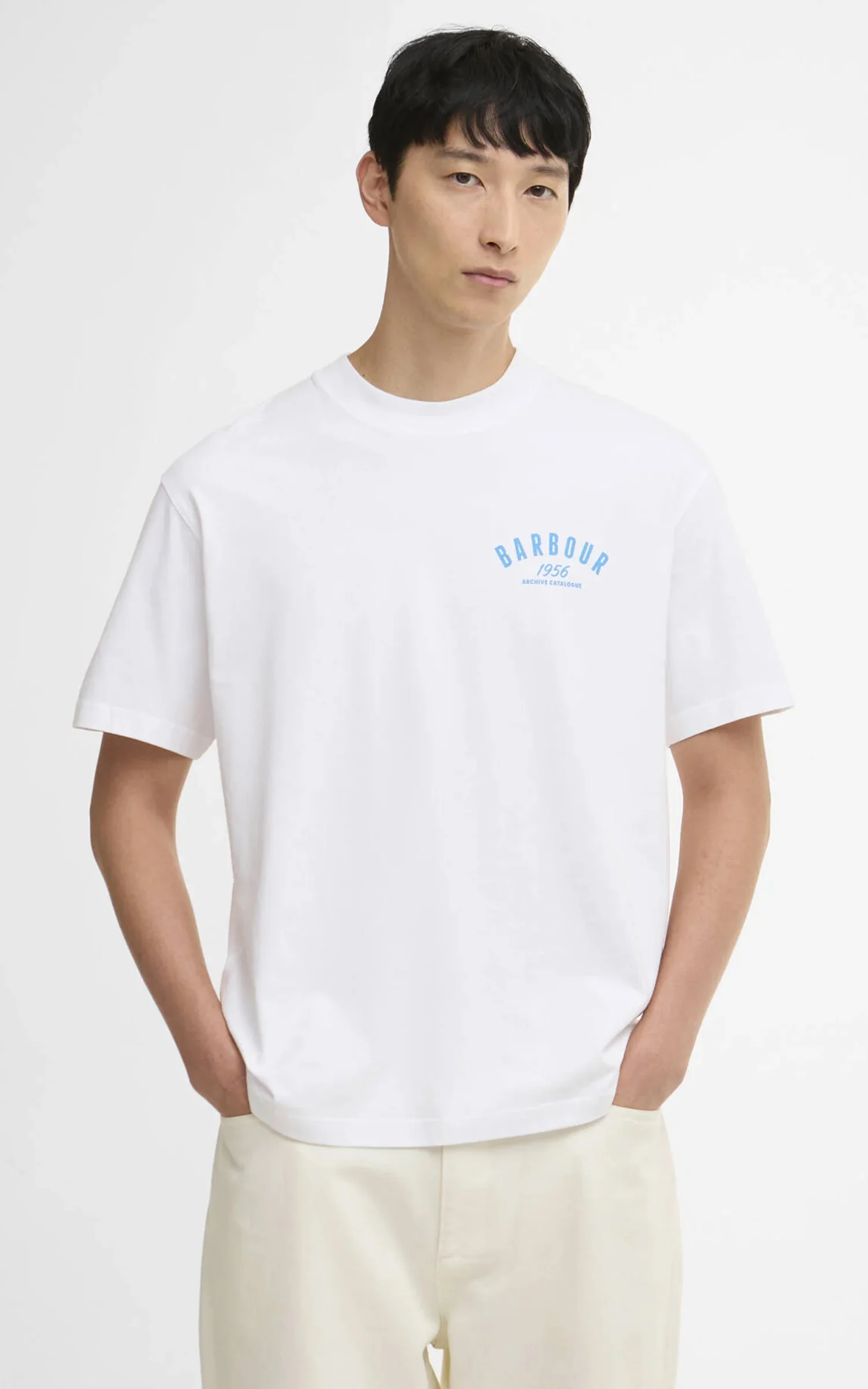 Barbour 1956 Graphic Oversized T-Shirt White - Image 3