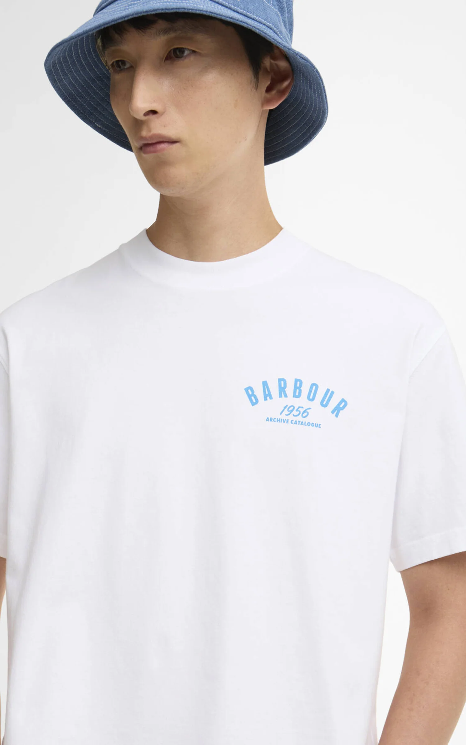 Barbour 1956 Graphic Oversized T-Shirt White - Image 4